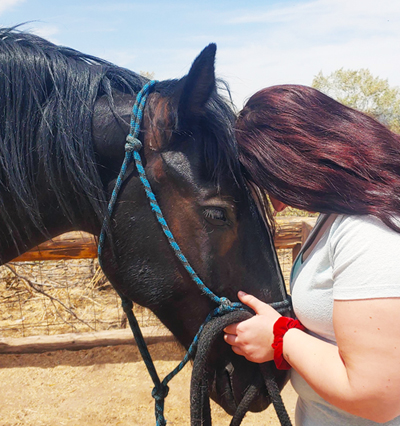 Allie with Penny - Horse